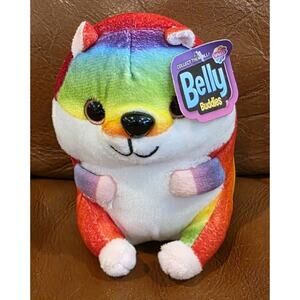 5 Inch Nanco Belly Buddies Mini Rainbow Hamster Plush Paper Tag